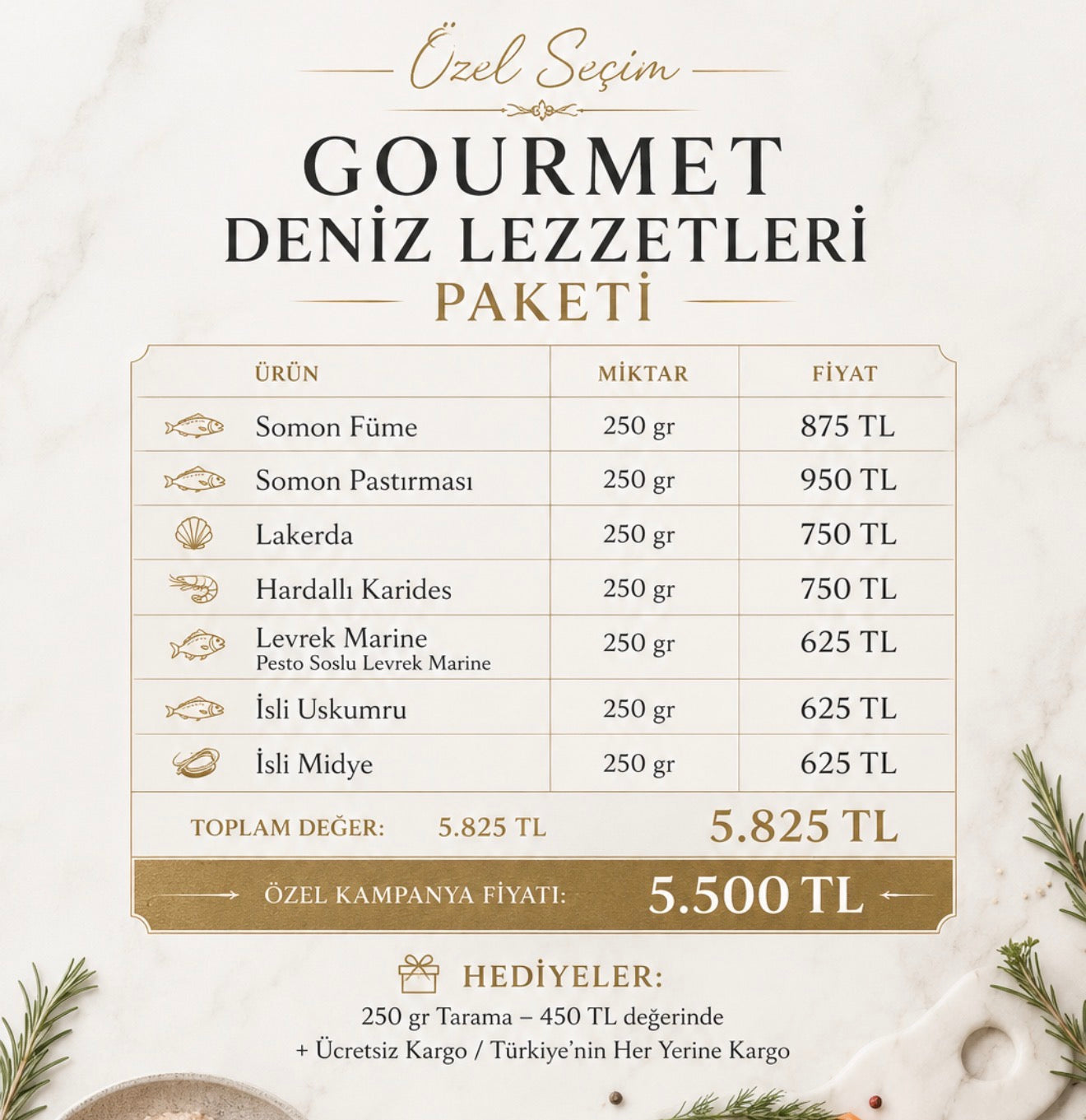 Gurme Kampanya Menüsü